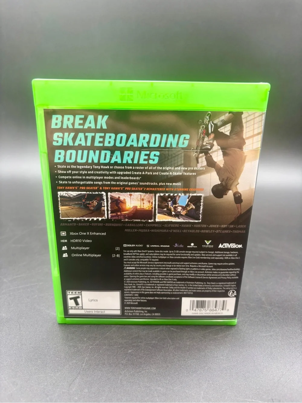 Tony Hawk's Pro Skater 1+2 Remastered Xbox One Game